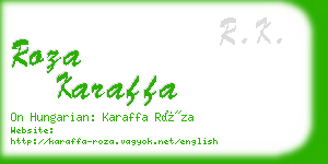 roza karaffa business card